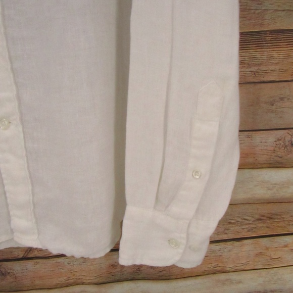 GAP White Linen Button Down Men’s Shirt M - Picture 6 of 16